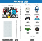 Video Game Cake Topper, Level 9 Unlocked Cake Toppers, Happy 9th Birthday Game Party Decorations for Boys Girls, Video Game Controller Themed Birthday Party Supplies for Game Fans, Kids and Men