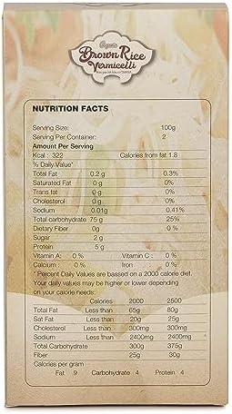 Organic Brown Rice Vermicelli Noodles by TANISA | Whole Grain, Gluten Free – Pho, Pad Thai, Bun Bo Hue & Spring Rolls – Vegan, No Preservatives – Vietnamese, 7 oz