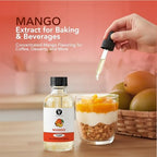 Dolce Flav Mango Extract - 2 Ounce Water-Soluble Multipurpose Flavoring Ideal for Baked Goods, Beverages, Coffee, Desserts & Ice Cream - Mango Essence Perfect for Weight Management
