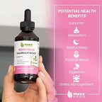 Maxx Herb Valerian Root Extract - Max Strength, Liquid Valerian Root Absorbs Better Than Capsules, for Relaxation and Restful Sleep, Alcohol-Free - 4 Oz Bottle (60 Servings)