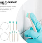 ULTECHNOVO Ice Maker Cleaning Brush Set - Multi-Purpose Nylon Ice Maker Gap Cleaner Kit for Countertop Machines and Appliances - Flexible Tube and Crevice Brushes for Thorough Cleaning