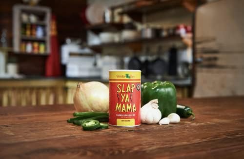 Slap Ya Mama Cajun Seasoning from Louisiana, Hot Blend, No MSG and Kosher, 8 Ounce Can, Pack of 3