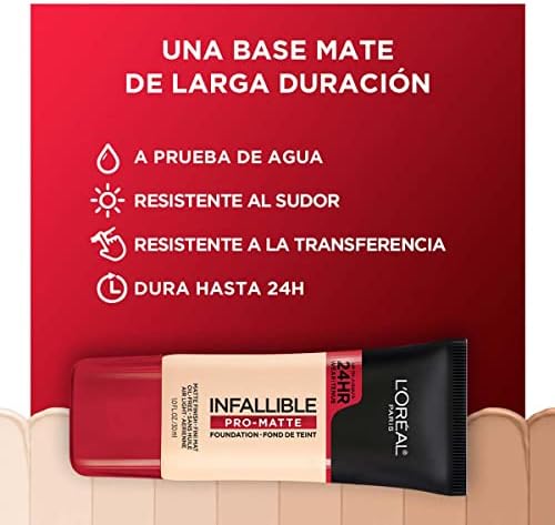 L'Oreal Paris Cosmetics Makeup Infallible Pro-Matte Liquid Longwear Foundation, Fresh Beige, 1 fl oz