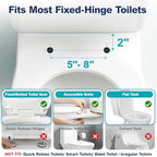 Toilet Safety Rails for Seniors, Height Adjustable Toilet Safety Frame Grab Bars, 500lb Toilet Support Rails Easy Installation & No Wobble, Toilet Assistance Handles for Elderly and Disabled