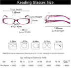 Kerecsen 4 Pairs Ladies Reading Glasses Spring Hinge with Laser Pattern Readers