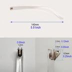 1 Pair Glasses Legs Replacement Temples Glasses Metal Frame Arms Legs Replacements Screws and Screwdriver Double Flat Teeth (Transparent)