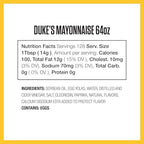 Duke’s Real Mayonnaise Jar – Original Smooth & Creamy Taste, 64 Ounce (Pack of 1)