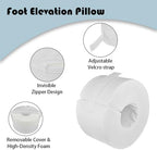 Foot Support Pillows for Pressure Sores, 1 Pairs of Ankle Heel Elevator Protection Support Pillow for Soreness and Healing, White
