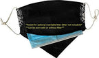 Auliné Collection Bandana Filter Pocket Adjustable Washable Reusable Face Mask, Westside Black