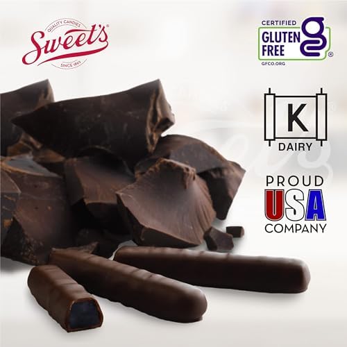 Sweet Candy Company Dark Chocolate Fruit Flavored Sticks - Gourmet Chocolate Covered Sticks, Orange, Blueberry, Cherry, Gift Idea for Holidays, Gluten Free, Kosher - 10.5 oz Box (Pack of 3)