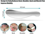 Gua Sha Tools,Stainless Steel Scraping Tool Massage Board Chiropractic Tool Physical Therapy Tool Great Soft Tissue Mobilization Medical Grade Guasha Tool for SPA-Reduce Back and Muscle Pain-S Shape