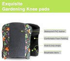 Garden Knee Pads for Women, Lightweight Waterproof KneePads for Gardening, Anti Slip Leather Foam Padding Kneeling Pads for Flooring and Carpet Cleaning, House work, Gardening Maintain, Knee Protector, Butterfly