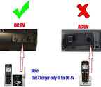 DC 6V Power Adapter for AT&T Vtech S0051V0600040 S005IU0600060 S005IU0600040 U060040D S003GU0600010 SIL LS6115 CL80101 ML17959 CL83207 CL82307 Cordless Phone DC6V Charger (NOT AC6V), 6.6ft Long Cord