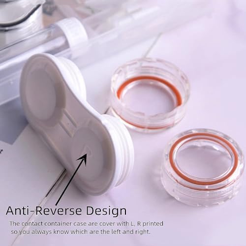 Clear Contact Lens Case, Contact Lens Organizer Case with Carrying Travel Holder -10 Pack