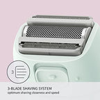 Panasonic Electric Bikini Trimmer, Women's Waterproof, Full-Body Cordless Electric Razors for Women with Bikini Attachments, 3 Hypoallergenic Blades, for Travel, Shower and Everyday Use - ES-AWL6AG