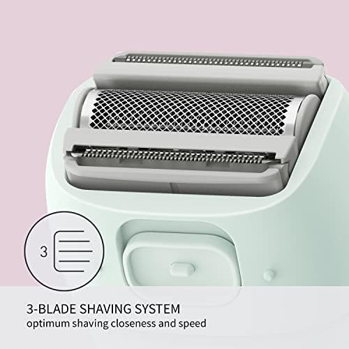 Panasonic Electric Bikini Trimmer, Women's Waterproof, Full-Body Cordless Electric Razors for Women with Bikini Attachments, 3 Hypoallergenic Blades, for Travel, Shower and Everyday Use - ES-AWL6AG