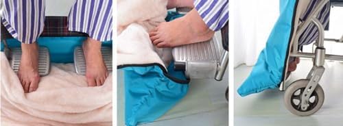 Long Adult Size Fleece-Lined Wheelchair Cosy Cover Wheelchair rain Cover Adult Waterproof Windproof Warm Wheelchair Cover Easy to Fit Wheelchair Blanket B