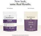 Real Mushrooms Chaga Mushroom Powder – Organic Chaga Extract from Fruiting Body – for Daily Wellness & Energy Support – Vegan, Non-GMO, 60 Servings Mushroom Supplement