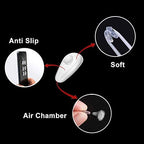 Push-in Eyeglass Nose Pads, 6 Pairs 15mm Soft Silicone Air Chamber Push in Nose Pads for Glasses