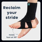 Welnove 2 Pack Drop Foot Brace with Arch Support，AFO Ankle Brace for Walking ，Relieve the Instability of Lower Limbs by Foot Drop, MS, Spinal Cord Injury (Include Left and Right, FSA HSA Eligible)
