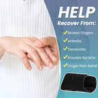 2 Pcs Trigger Finger Splint with 2 Metal Bars for double fingers, Finger Brace Finger Buddy, Immobilizer Support Strap for Arthritis, Tendonitis - Right Hand