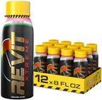 Steel Revit Xtreme Energy Drink Watermelon 8oz (12-Pack) | 375mg Caffeine, 7 Essential Vitamins| Sugar-Free, Resealable Cap, All-Day Energy