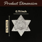 Jet 1 Pcs Clear Quartz Crystal 12-Point Merkabah Star for Healing - Panic Balancing Meditation Tool Use (0.75-1 inch, 8-10 Grams)