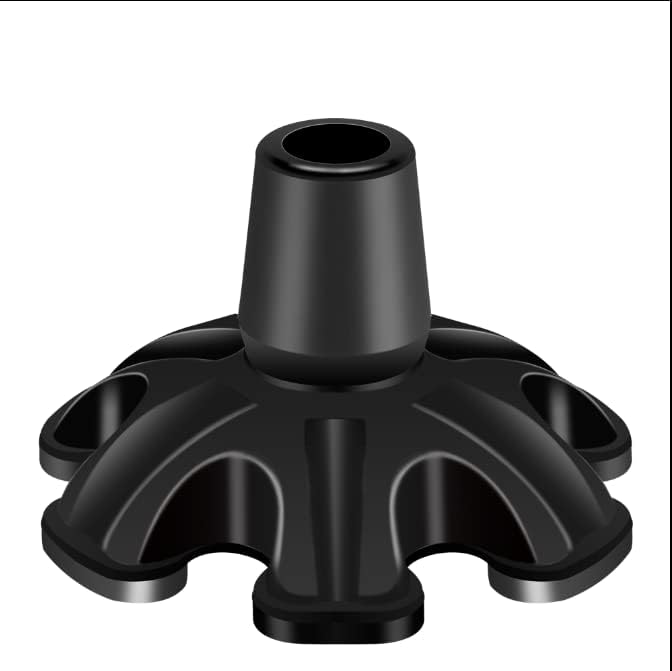 Cane Tips 3/4 Inch Heavy Duty, Self Standing Rubber Walking Cane Tip Cane Stand, 6 Support Rubber Foot for Walking Canes, Walking Sticks, Folding Canes
