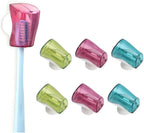 Generic HLLMX 6 PCS Toothbrush Head Covers with Suction Cup Travel Case Anti Dust Toothbrush Cover Great Protective Case for Home Travel Outdoor Camping