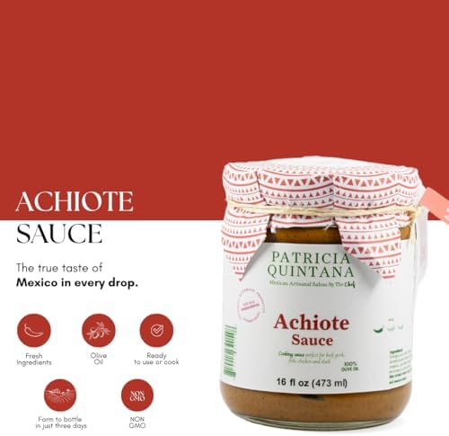 Patricia Quintana Achiote Marinade - Perfect for Cochinita Tacos, Chicken Fajitas & Grilled Fish (16 oz, 2-Pack)