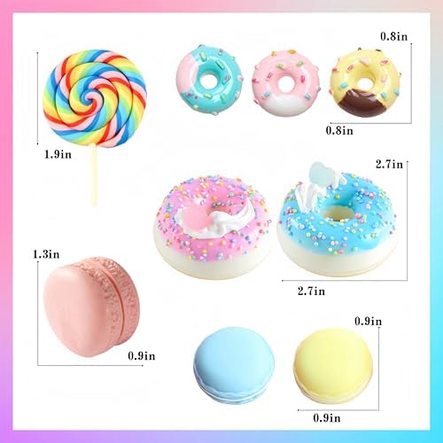 Donut Cake Topper 21 PCS Candy Cupcake Toppers Dount Themed Cake Topper Donut Birthday Themed Party Supplies Candy Themed Birthday Cake Decor