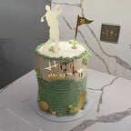 Happy Birthday Cake Topper Decoration Set, Golf Player Cake Decorations, gold Cake Topper Birthday Decorations for Golfers with Golf Ball for Men Sport Golf Theme Party Supply 6 Pieces