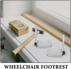 Heavy Duty Wheelchair Footrests Replacement Set Durable Swing-Away Foot Pedals with Adjustable Leg Rest Compact 7.48X6.29X5.11In for Standard Wheelchairs and Transport Chairs