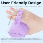 Palm Grips, Hand Contracture Cushions, Finger Grips, Finger Splitter, Palm Protector for Hand Contracture, Grip Strengthener Pad for Elderly, Stress Relief, Sweat Resistant, Washable, Purple, 2 Pcs