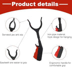 Grabber Tool, 2 Pack Grabber Reacher Tool 11.8 Inch Trash Litter Picker Grabber Stick for Elderly Kids Senior Reacher Claw Rubbish Tong Arm Extension Grabber(Black)
