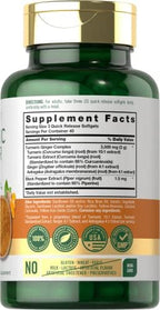 Carlyle Turmeric and Ginger Supplement | 120 Softgel Capsules | Turmeric Curcumin Complex | with Black Pepper Extract | Non-GMO, Gluten Free