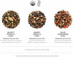 Teabloom Himalaya Chai Gift Set – Organic Chai Tea Sampler with 12 Plant-Based Pyramid Sachets, Elegant Presentation Box for Tea Lovers