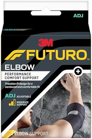 FUTURO Performance Comfort Elbow Support, Moderate Support Design Offers Customizable Levels of Compression and Support, Adjustable