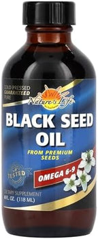 Natures Life Black Seed Oil, Cold-Pressed Black Cumin Seed Oil - Joint, Digestive Health, and Immune Support - Lab Verified, 60-Day Money-Back Guarantee - 23 Servings, 4 Fl. Oz.