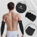 2PCS Padded Elbow Forearm Sleeves Compression Arm Protective Support
