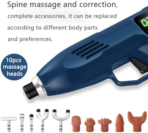 Electric Chiropractic Massager 1100N, 13 Levels Force Spine Correction Massage, 10pcs Multifuction Massage Heads for Adjusting Chiropractic, Soothing Bones, Massage Acupuncture Points