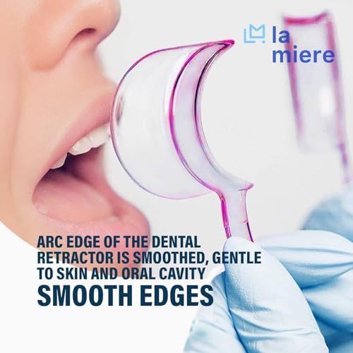 LA MIERE Dental Cheek Retractor C Shape Mouth Opener Size S,M,L, Pack of 3, Pink