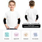 Kasyat Kids Elbow Brace Knit Compression Elbow Sleeve Compression Brace Gym Arm Sleeve Gym Joint Support for Boys and Girls Teen Weight Lifting Sports(2 Pieces,Medium)