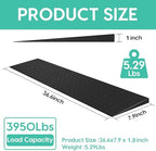 Threshold Ramp for Doorways 1.0" Rise, No-Slip Natural Rubber Door Threshold Ramps 3950 Lbs Load Capacity, 36.6” Length, Used for Wheelchair, Sweeper, Power Scooter