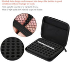 OUKENS 63 Slots Essential Oil Carrying Case, 1-3ml Hard EVA Shell Essential Oils Storage Organizer Bag with Foam Insert, Portable Peptide Case & Vial Holder for Aromatherapy, Travel, Home (Black)