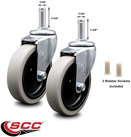 Service Caster Brand – Compatible with/Replacement for – Janitor Cleaning Carts – Fits Most Rubbermaid Janitorial Carts