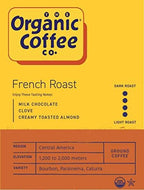 Organic Coffee Co. French Roast Ground Coffee 12 Ounce Dark Roast USDA Organic