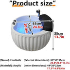 Pedicure Foot Spa,Acrylic Massage Footbath,Portable Bathtub Pedicure Bowl,Foot spa with Heat and Massage and Colorful Lamp Jets,with Automatic Drain Pump,Large Size Soak Tub Bath