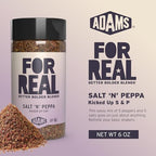 FOR REAL Salt 'N' Peppa Seasoning - 5 Pepper & 5 Salt Blend for Steak, Eggs, Chicken & More - Gluten Free, Kosher, No Seed Oils or MSG - Bold Twist on Classic S&P - 6oz