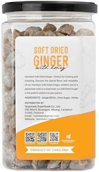 Homtiem Dried Crystallized Ginger Less Sweet (16 Ounce) Real Soft, Chews and Candied Delicious pieces Gingers, Easy to eat, No Artificial Colors, All-Natural and Preservative-Free(1 LB)